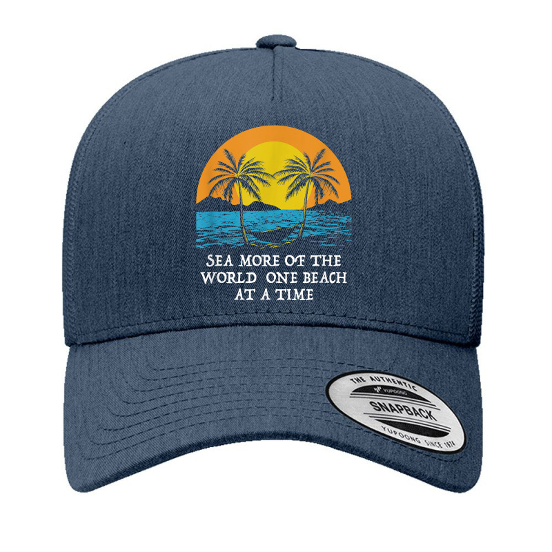 One Beach At A Time Trip Ocean Travel Beach Lover Summer T Shirt Yupoong Trucker Cap by nealegmruland1 | Artistshot