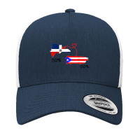 Half Puerto Rican Half Dominican Flag Map Combined Pr Rd T Shirt Yupoong Trucker Cap | Artistshot