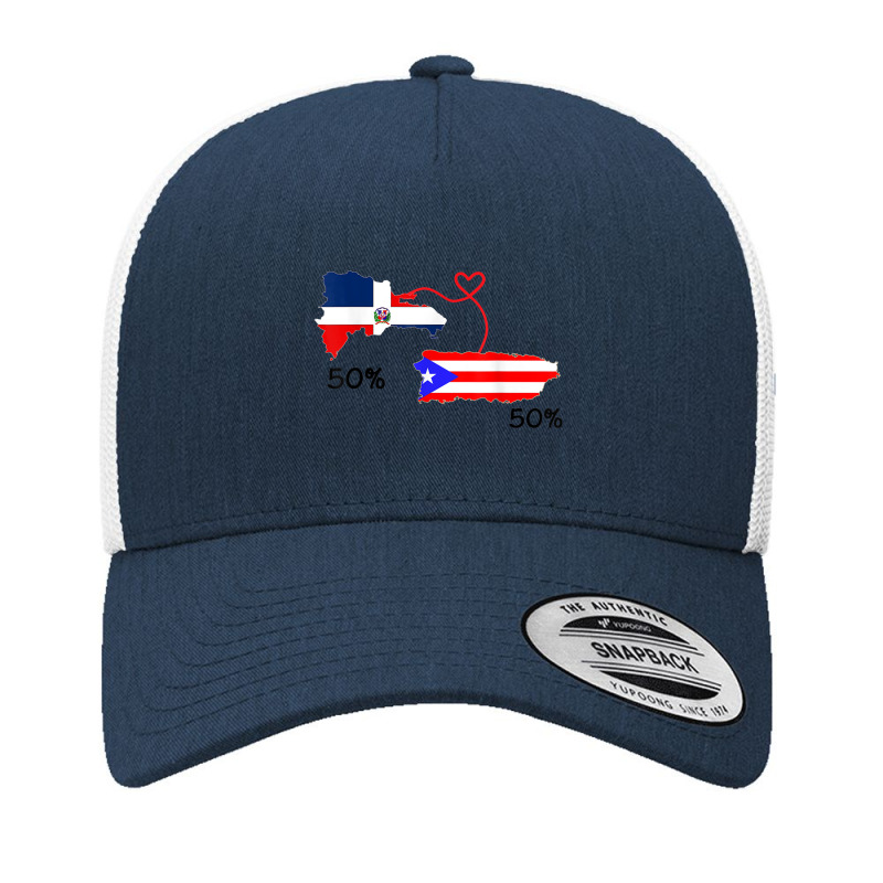 Half Puerto Rican Half Dominican Flag Map Combined Pr Rd T Shirt Yupoong Trucker Cap by cm-arts | Artistshot