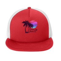 Panama City Beach Florida Vacation Trip Retro Vintage Sunset Sweatshir Foam Snapback Hat | Artistshot