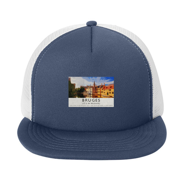 In Bruges Bruges (it?s In Belgium) Travel Poster-irwoq Foam Snapback hat by Kosdapen517 | Artistshot