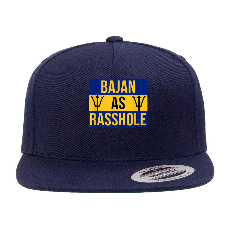 Barbados Flag With Barbados Tridents Bajan As Rasshole 5 Panel Snapback Cap | Artistshot