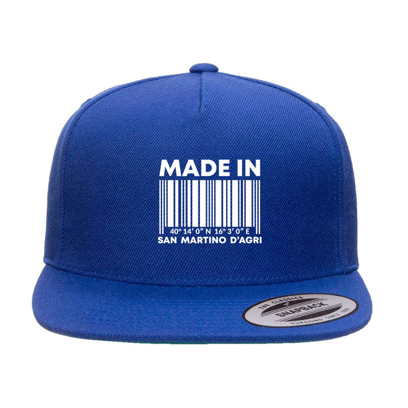 Made In San Martino D'agri Barcode Premium T Shirt 5 panel snapback cap by cm-arts | Artistshot