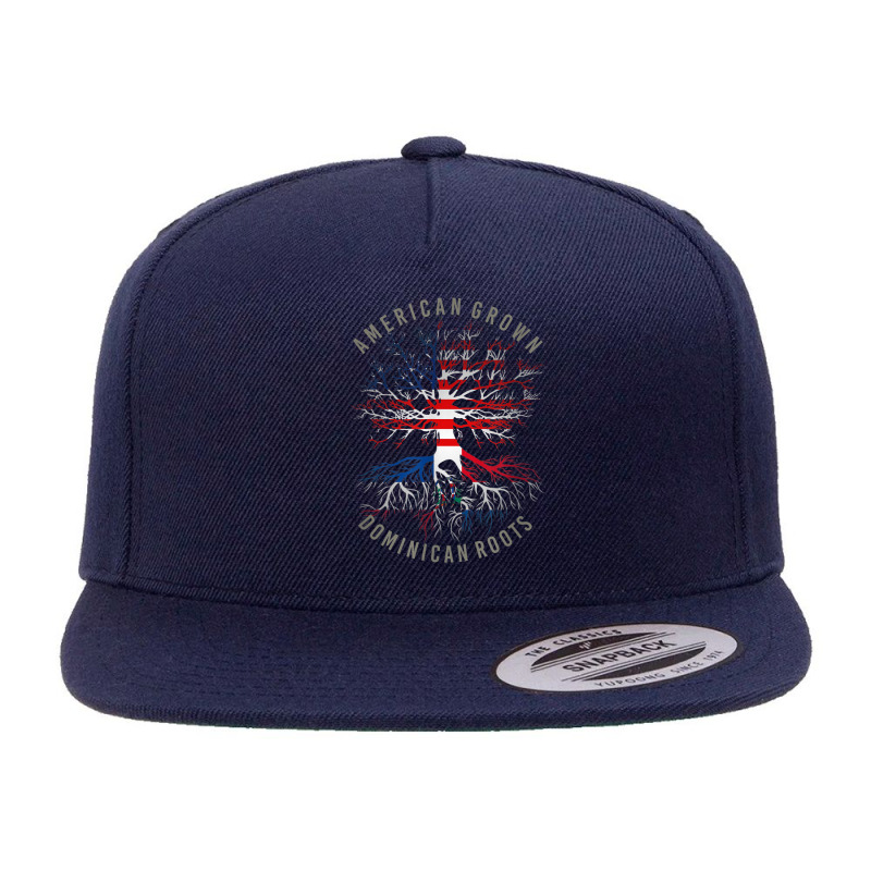 American Grown Dominican Roots Usa Republic Flag Heritage T Shirt 5 panel snapback cap by cm-arts | Artistshot