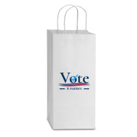 Vote It Matters Double Wine Paper Bag - 6 1/2 X 3 1/2 X 12 3/8 | Artistshot