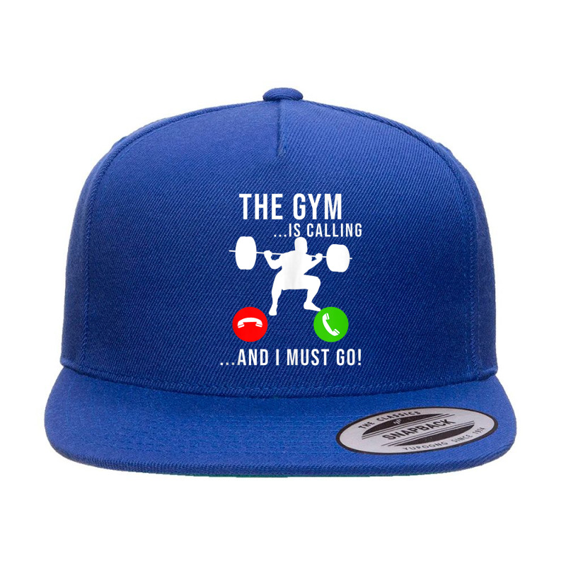 Gym Is Calling Workout Fitness Bodybuilding Weight Lifting Tank Top 5 Panel Snapback Cap | Artistshot