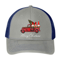 Three Gnomes In Red Truck With Merry Christmas Tree Pa Trucker Cap | Artistshot