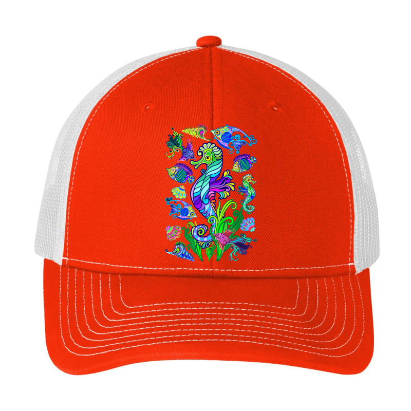 Marine Biologist Ocean Life Drawing Seahorse Pa Trucker Cap | Artistshot