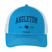 Angleton Texas Tx Vintage Athletic Navy Sports Design Pa Trucker Cap | Artistshot