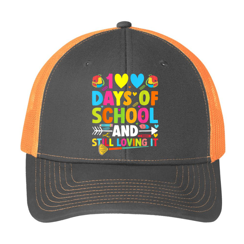 Cute 100 Days Of School And Still Loving It Hearts 100th Day T Shirt Pa Trucker Cap | Artistshot