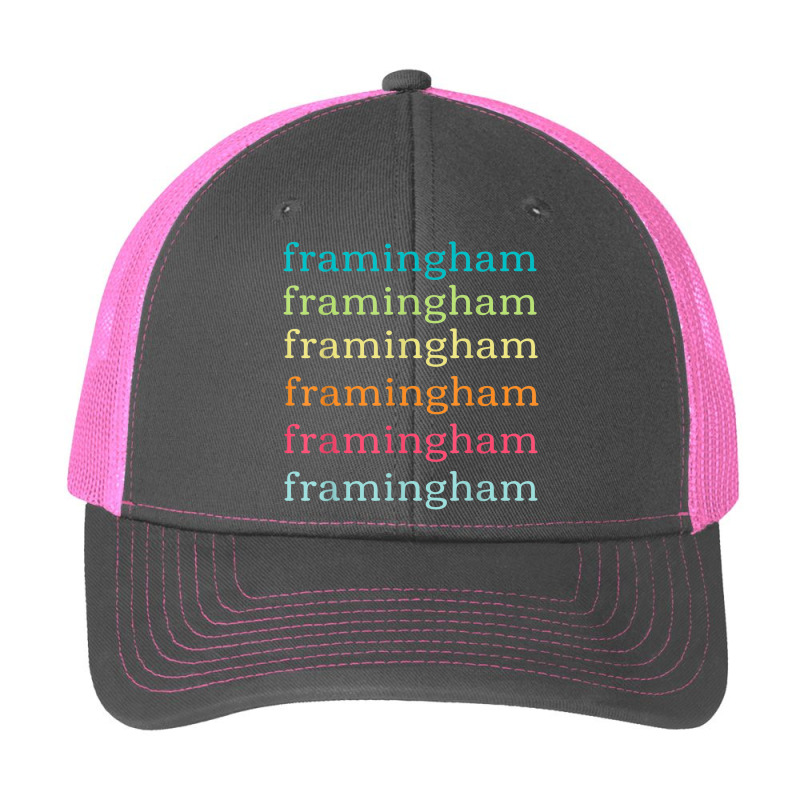 Framingham Massachusetts (ma) Cute And Colorful Text Pa Trucker Cap by Sombre | Artistshot