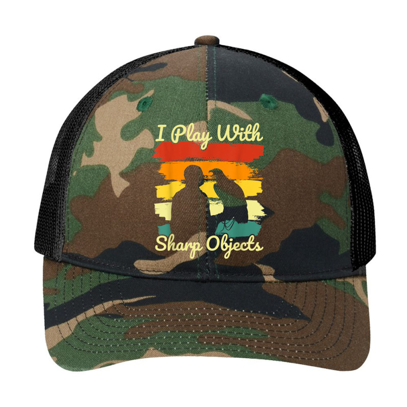 Falconry Hunting I Play With Sharp Objects For Falcon Lovers Pa Trucker Cap | Artistshot