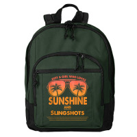 Just A Girl Who Loves Sunshine And Slingshots For Woman Tank Top Basic Backpack | Artistshot