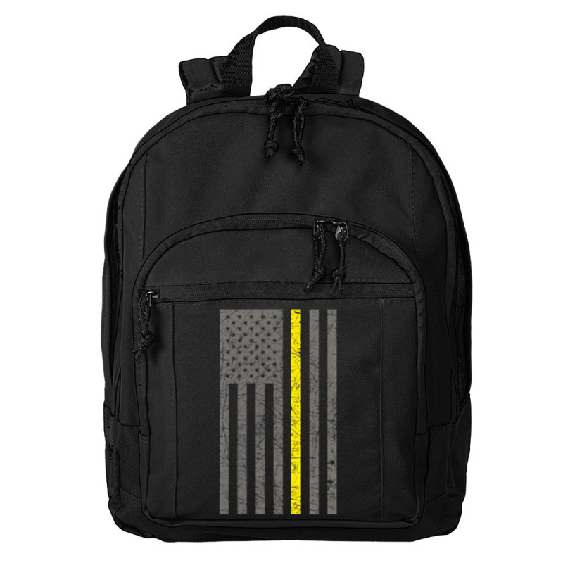 Dispatcher Thin Gold Line Shirt Basic Backpack | Artistshot