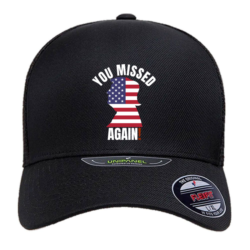 You Missed Again Unipanel Trucker Mesh Cap | Artistshot