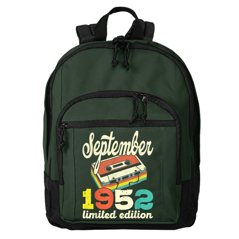 70th Birthday September 1952 Retro Cassette Limited Edition Basic Backpack | Artistshot