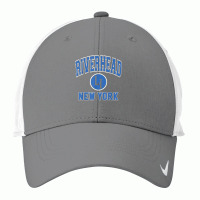 Riverhead New York Li Ny Varsity Style Blue Print T Shirt Nike Dri-fit Cap | Artistshot