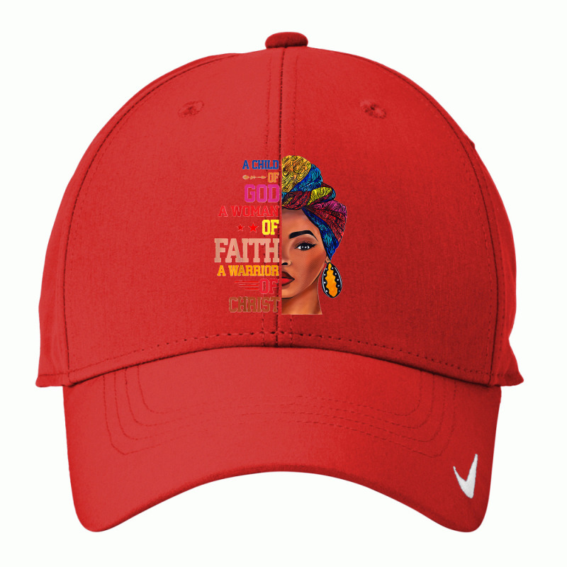 75.a Child Of God, A Warrior Of Christ, Black Girl Juneteenth Nike Dri-fit Cap | Artistshot