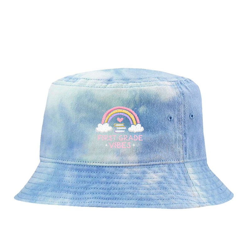 First Grade Vibes Tie Dyed Bucket Hat | Artistshot