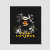 Astronaut Fear Control Portrait Canvas Print | Artistshot