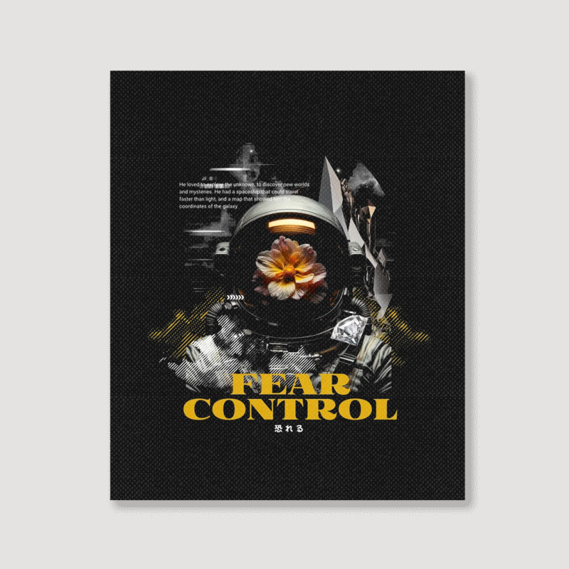 Astronaut Fear Control Portrait Canvas Print | Artistshot