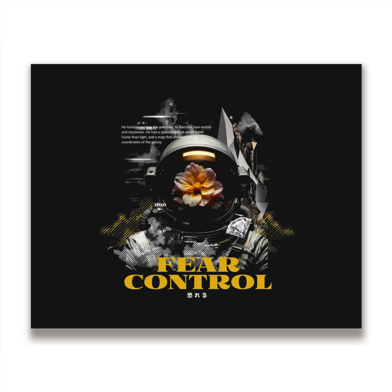 Astronaut Fear Control Metal Print Horizontal | Artistshot