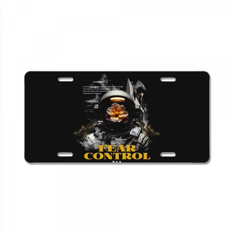 Astronaut Fear Control License Plate | Artistshot