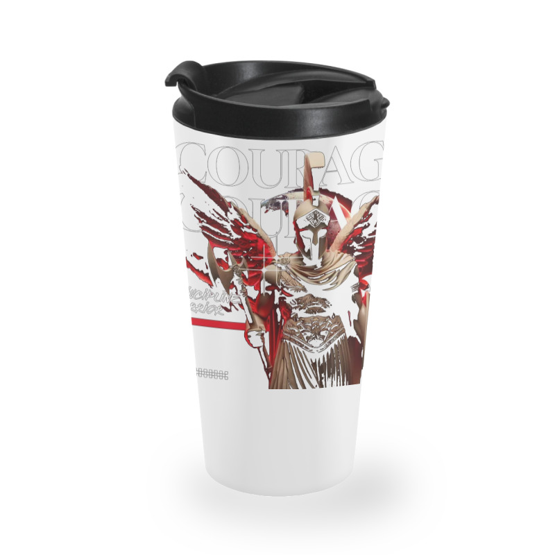 Courage And Discipline Warrior Travel Mug | Artistshot