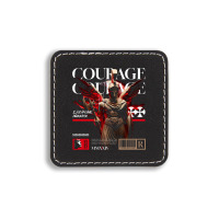 Courage And Discipline Warrior Square Leatherette Patch | Artistshot