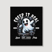 Creep It Real - Skateboard Ghost Portrait Canvas Print | Artistshot