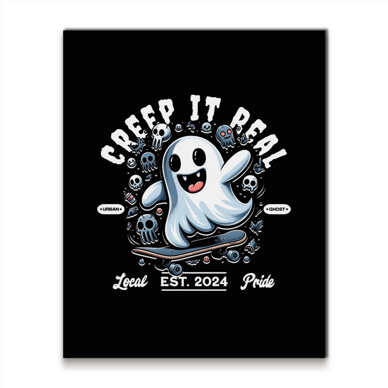 Creep It Real - Skateboard Ghost Metal Print Vertical | Artistshot