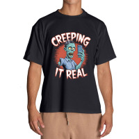 Creeping It Real Funny Zombie Selfie Design For Ha Urban Heavy T-shirt | Artistshot