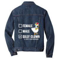 Funny Clown Perform Love Men Denim Jacket | Artistshot