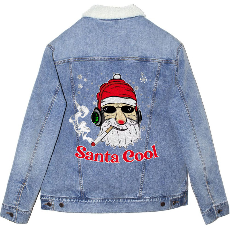 Santa Cool Unisex Sherpa-lined Denim Jacket | Artistshot