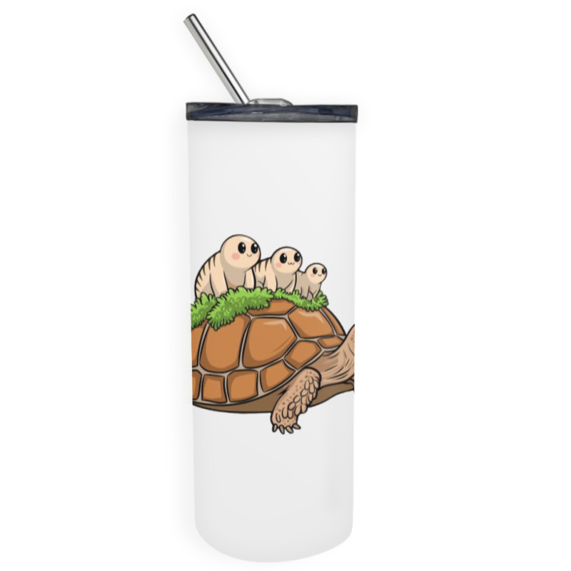 Tortoise Carrying Tardigrade Family On Flexfit Fit Skinny Tumbler | Artistshot