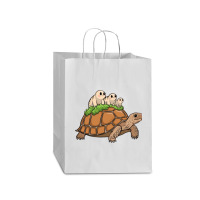 Tortoise Carrying Tardigrade Family On Flexfit Fit Mart Paper Bag -13 X 7 X 17 | Artistshot