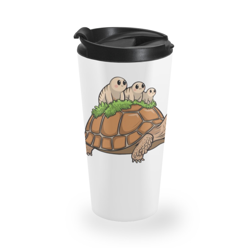 Tortoise Carrying Tardigrade Family On Flexfit Fit Travel Mug | Artistshot