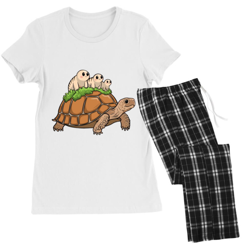 Tortoise Carrying Tardigrade Family On Flexfit Fit Women's Pajamas Set by Teresa Simmons | Artistshot