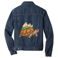 Tortoise Carrying Tardigrade Family On Flexfit Fit Men Denim Jacket | Artistshot