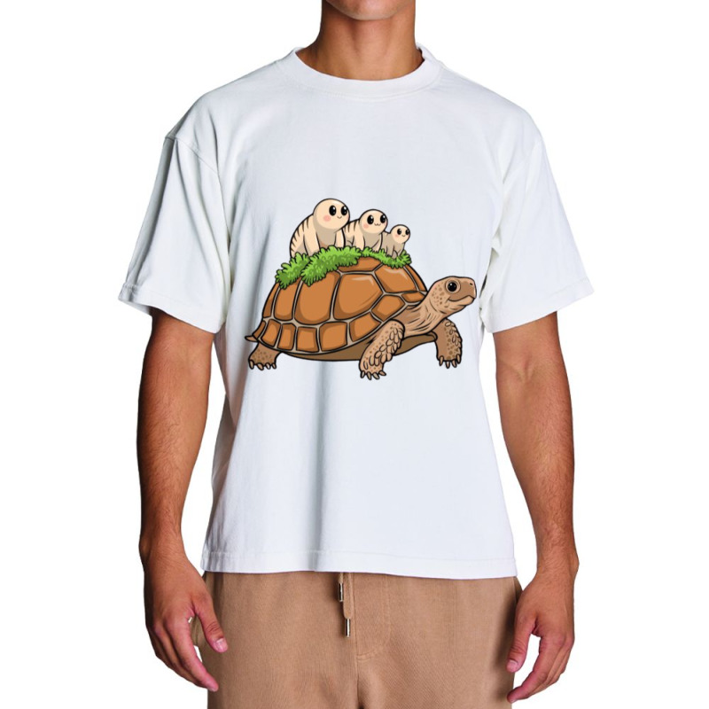 Tortoise Carrying Tardigrade Family On Flexfit Fit Urban Heavy T-shirt | Artistshot