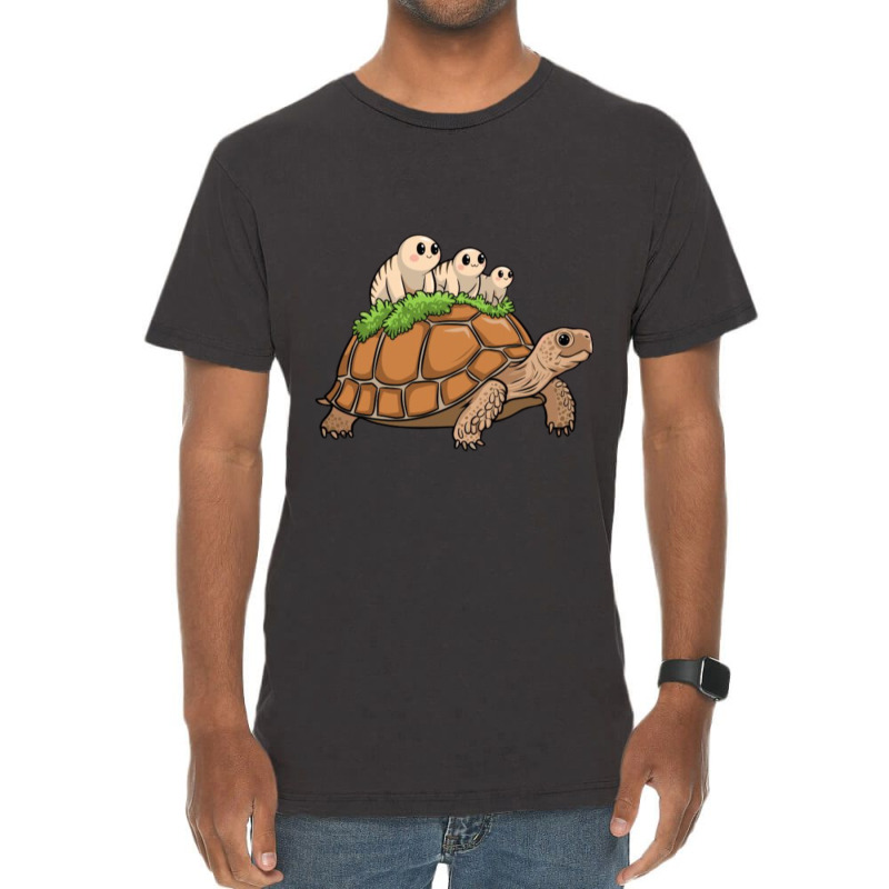 Tortoise Carrying Tardigrade Family On Flexfit Fit Vintage T-shirt | Artistshot