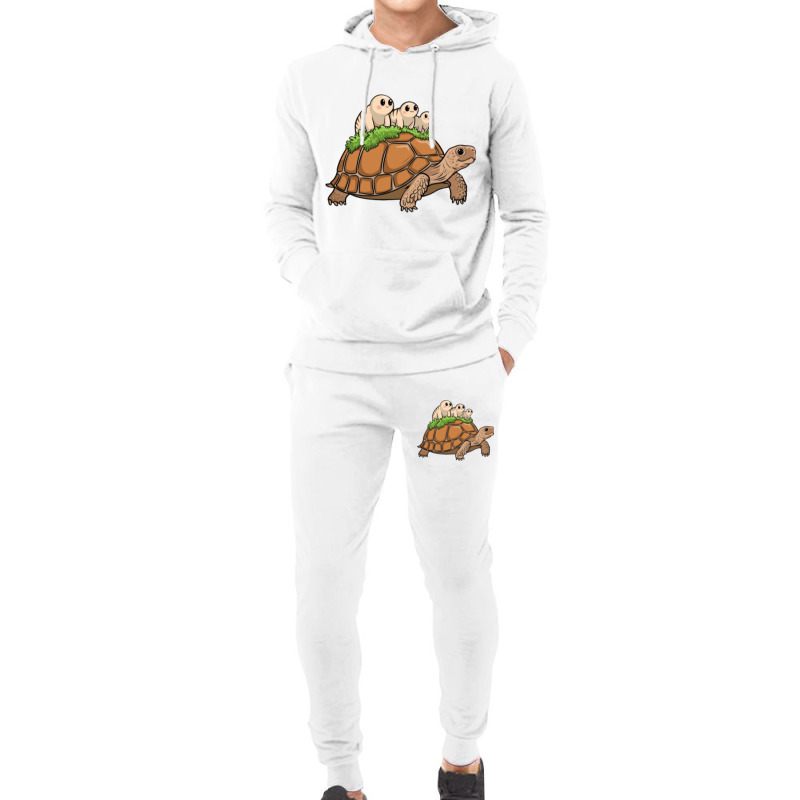 Tortoise Carrying Tardigrade Family On Flexfit Fit Hoodie & Jogger Set | Artistshot