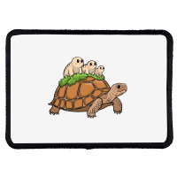 Tortoise Carrying Tardigrade Family On Flexfit Fit Rectangle Patch | Artistshot