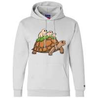 Tortoise Carrying Tardigrade Family On Flexfit Fit Champion Hoodie | Artistshot