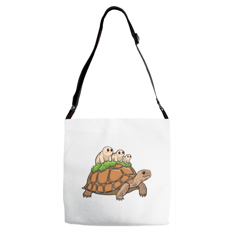 Tortoise Carrying Tardigrade Family On Flexfit Fit Adjustable Strap Totes | Artistshot