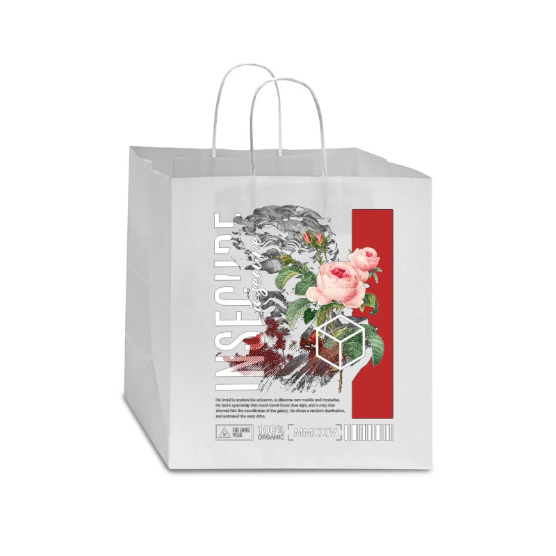 Insecure Floral Statue Star Paper Bag - 13 X 7 X 13 | Artistshot