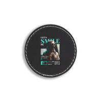 Let's Smile Round Leatherette Patch | Artistshot