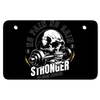 No Pain No Gain Atv License Plate | Artistshot