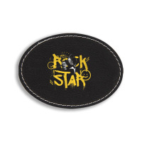 Rockstar - Music Oval Leatherette Patch | Artistshot