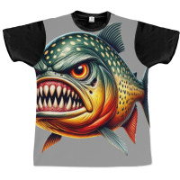 Fierce Piranha Attack Graphic T-shirt | Artistshot